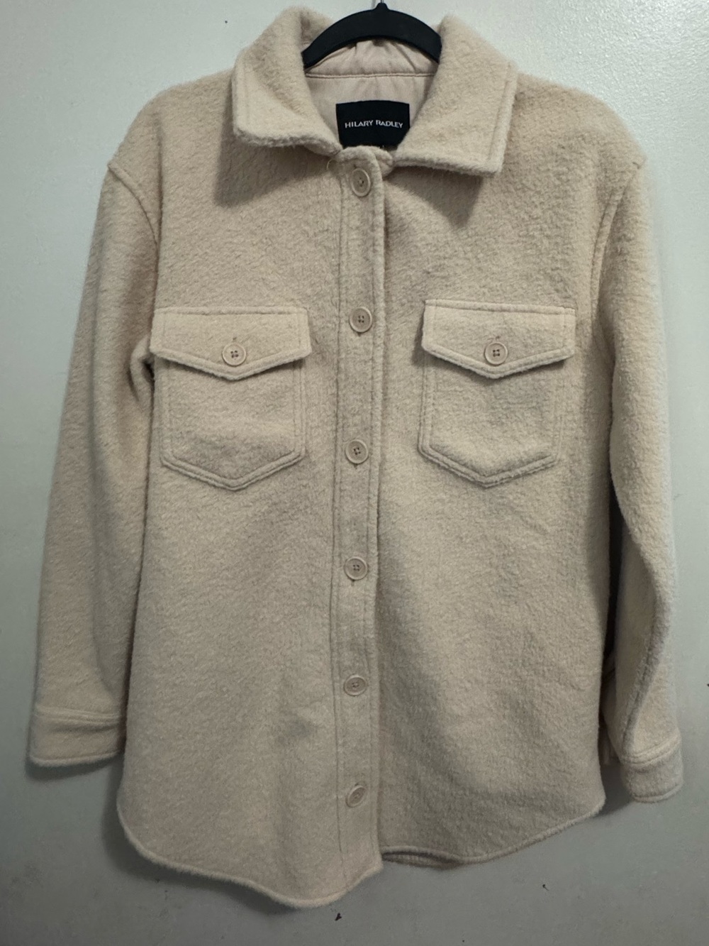 Hilary Radley Soft Cream Button-Front Shacket